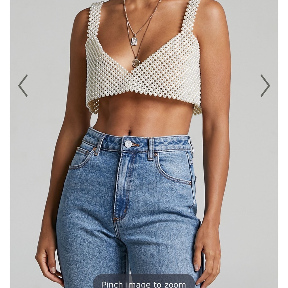 Pearl beaded Women's Top NEW